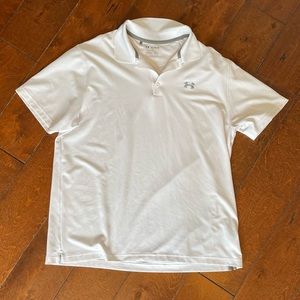 Under Armour heat gear mens polo | white | XXL